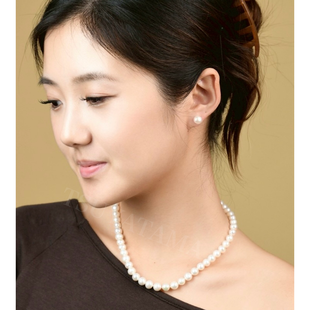 つやたま真珠 パールピアス ラウンド 10mm