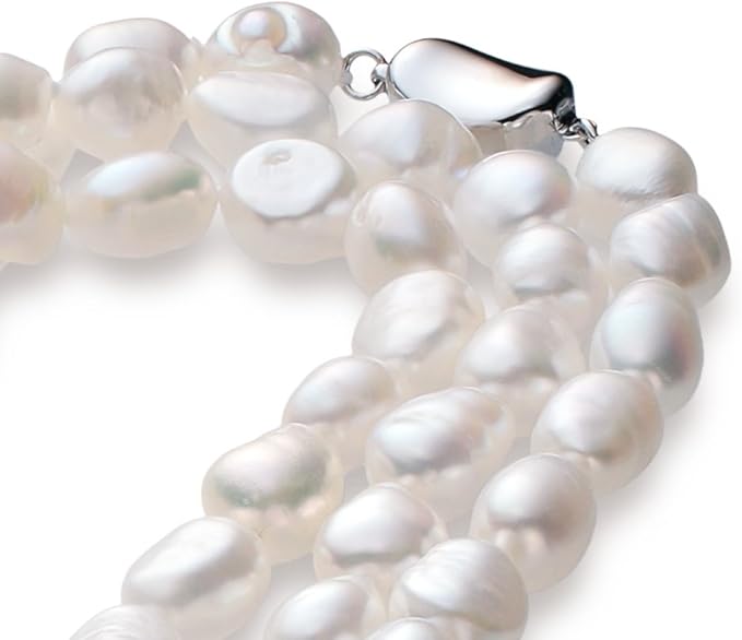 [つやたま] 本真珠バロックネックレスセット（イヤリング又はピアス） ロング130ｃｍ 大粒10-10.5mm 冠婚用 品質保証