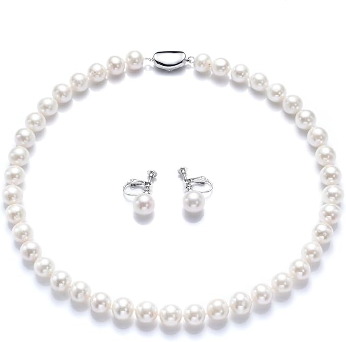 つやたま真珠 卒業式　入学式　成人のお祝いに　淡水真珠ネックレス　パールネックレス　本真珠ネックレス 無核本真珠 7.0-7.5mm ピアス or イヤリング　高級化粧箱ハートキーパー高級ボックス付