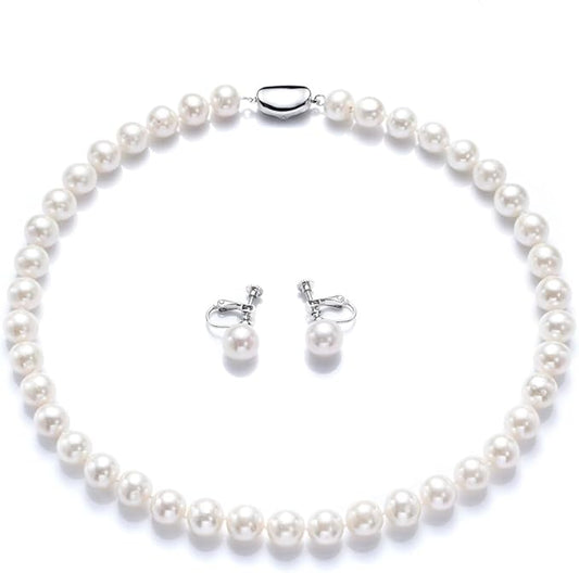 つやたま真珠 卒業式　入学式　成人のお祝いに　淡水真珠ネックレス　パールネックレス　本真珠ネックレス 無核本真珠 7.0-7.5mm ピアス or イヤリング　高級化粧箱ハートキーパー高級ボックス付