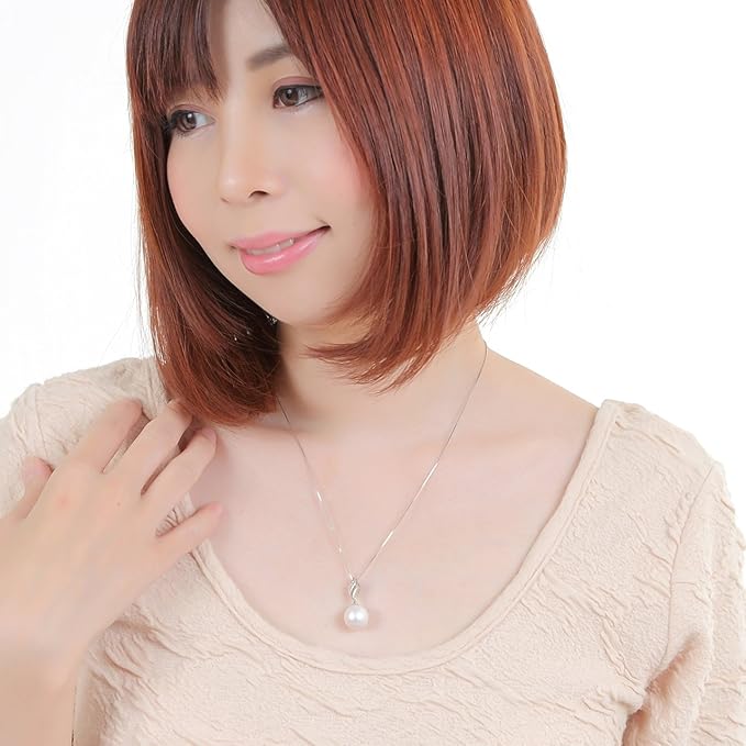 つやたま【最高級 特品】 大粒11-12ｍｍ 一粒 本真珠ネックレス ホワイトカラー グレーパープル イエローオレンジ シルバー925 一粒パールネックレス