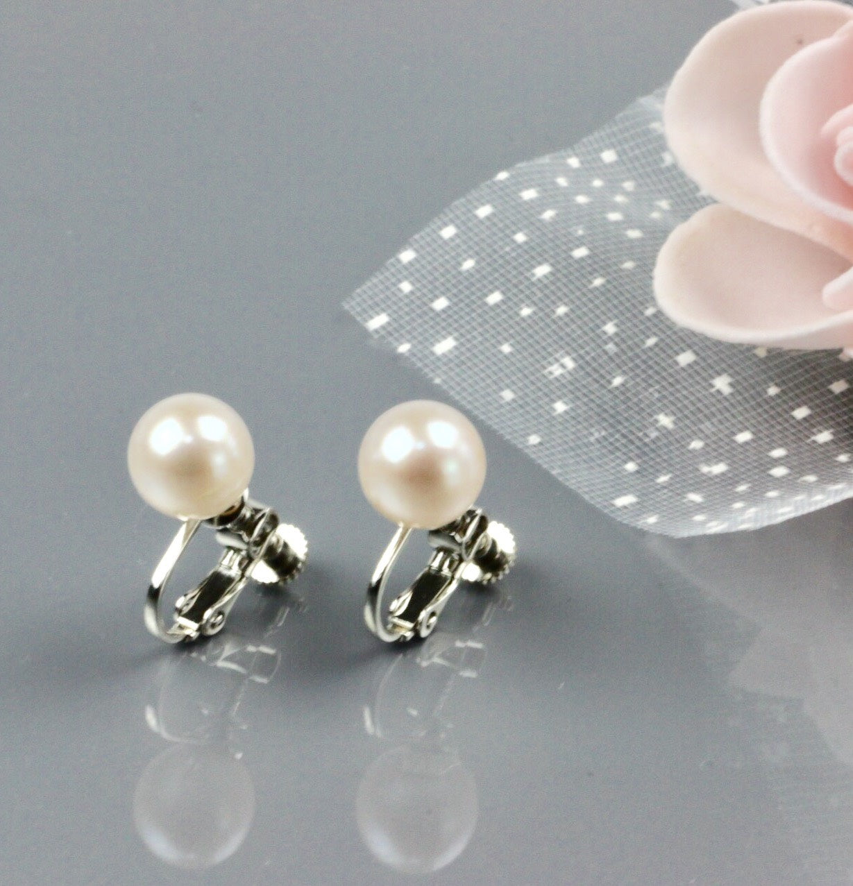 [つやたま] 冠婚葬祭用 本真珠ネックレス＆イヤリングセット（orピアス） ハートキーパーボックスセット 極太10-10.5mm 【品質保証付】