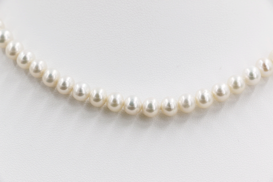つやたま真珠 本真珠 ベビーパールネックレス 約5.5mm 花珠級真珠