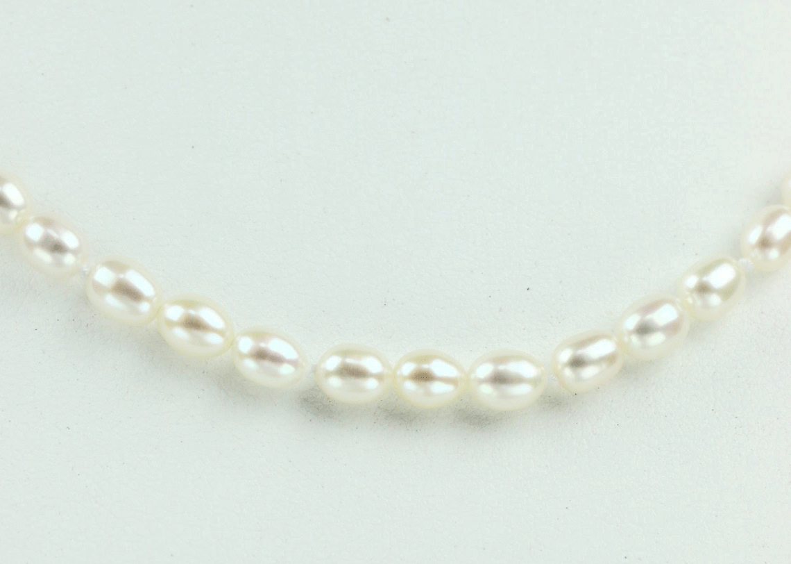 つやたま真珠 本真珠 ベビーライスパール ネックレス 5-5.5mm珠