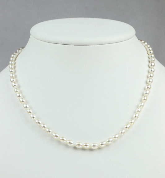 つやたま真珠 本真珠 ベビーライスパール ネックレス 5-5.5mm珠