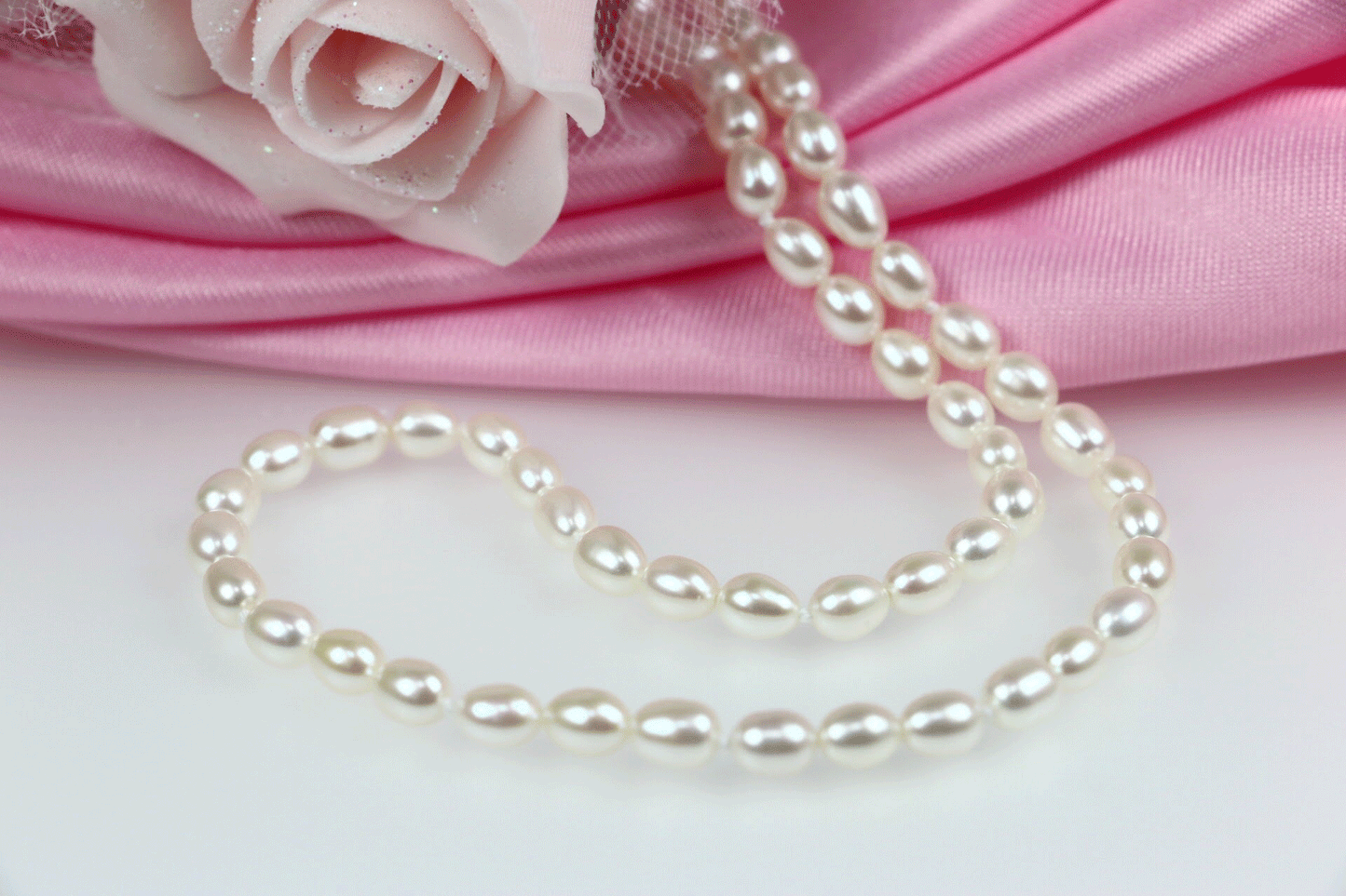 つやたま真珠 本真珠 ベビーライスパール ネックレス 5-5.5mm珠