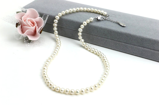 つやたま真珠 本真珠 ベビーパールネックレス 約5.5mm 花珠級真珠