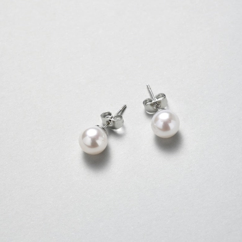 つやたま真珠 本真珠ネックレス ピアス or イヤリングセット 7.5-8.0mm ハートキーパーボックス付 冠婚葬祭 成人祝い プレゼント