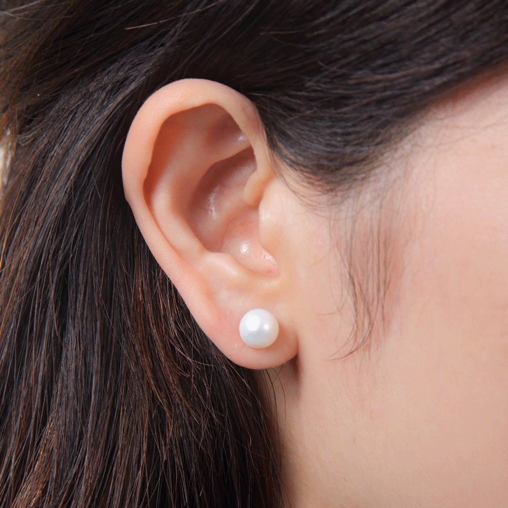 つやたま真珠 本真珠ネックレス ピアス or イヤリングセット 7.5-8.0mm ハートキーパーボックス付 冠婚葬祭 成人祝い プレゼント