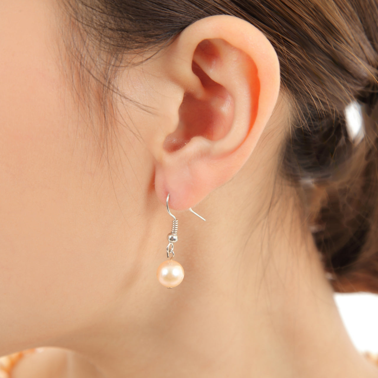 つやたま真珠 本真珠ネックレス＆ピアスorイヤリングセット　ピンクカラー 7.5-8.0mm ハートキーパーボックス付